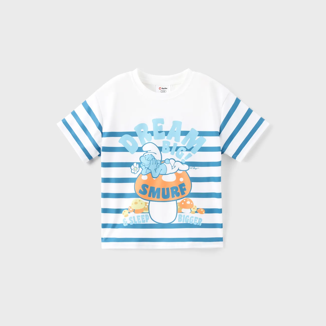 The Smurfs Family matching Character Striped Top/ Embroidered Sleeveless Knitted Dress