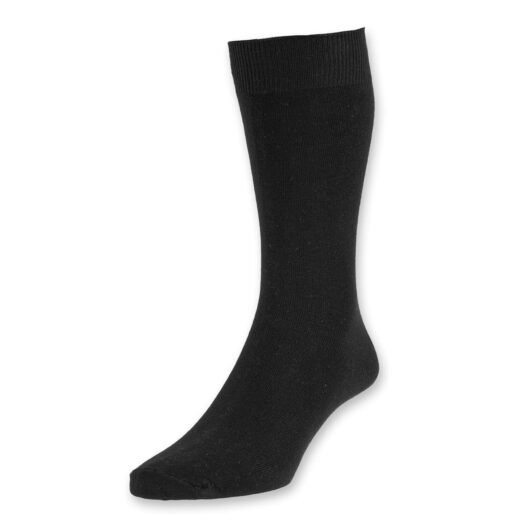 L 11-13 Black Classic Plain Knit Socks 3-Pair Pack