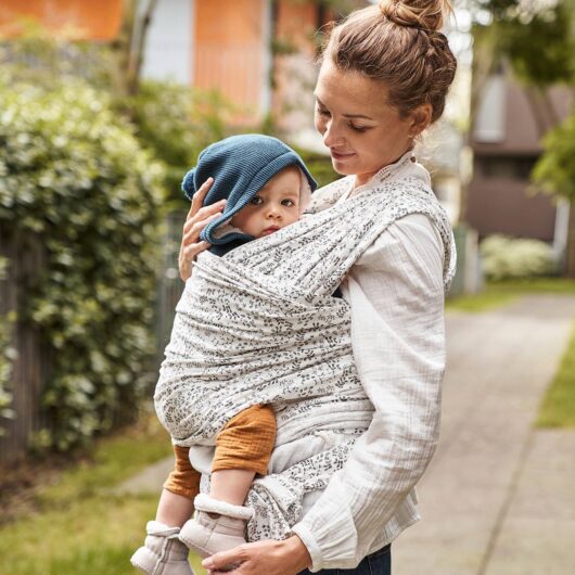 VERTBAUDET Wrap Baby Carrier white/print