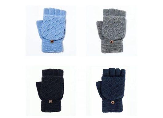 USB Heated Knitted Gloves - 4 Colours