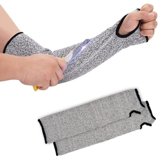 Cut Resistant Knitted Sleeves, Cut Resistant Gardening Gloves, Work Safety Protection Tool, Prevent Scratches and Abrasions, M (1 Pair)