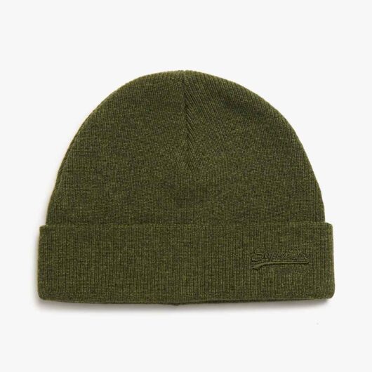 Superdry & Co Men's Pure Cotton Knitted Beanie Hat - Green, Green