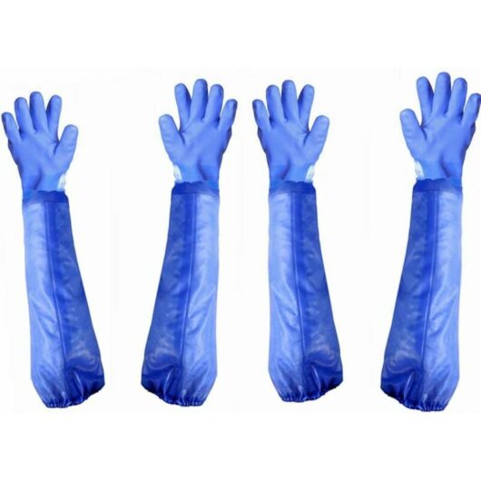 Trimec - 4pcs Gants de Jardinage Manche Longue Gants de Travail Étanche Gants de Protection Antidérapant pour Bricolage Pêche Jardinage Agriculture