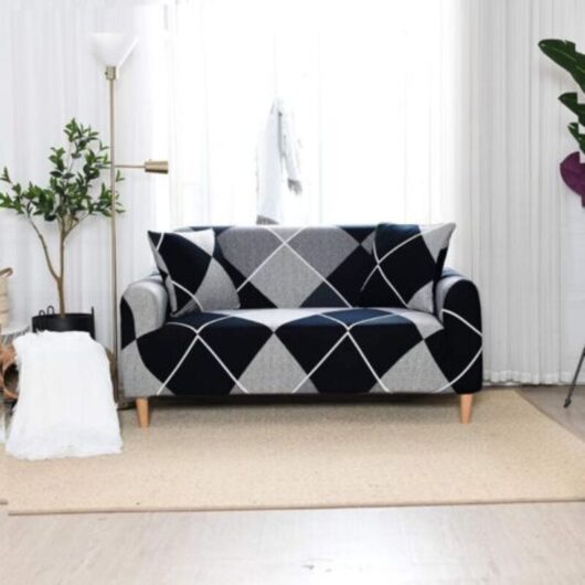 3-Seater Sofa Covers Elastic Adjustable Waterproof Printed Sofa Protector