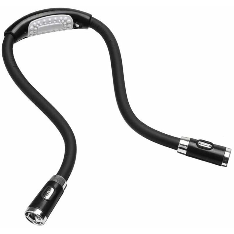 Coavas - Reading Lamp 4 led Reading Light Neck, Reading Lamp for Reading in Bed, Hanging Lamp 3 Brightness Levels, 2 Flexible Soft Arms, Hands Free