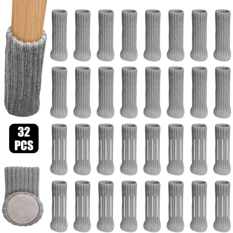 Linghhang - Grey)32Pcs Felt Chair Socks for Chair Legs, Furniture Table Floor Protectors, Prevent Scratches and Noise