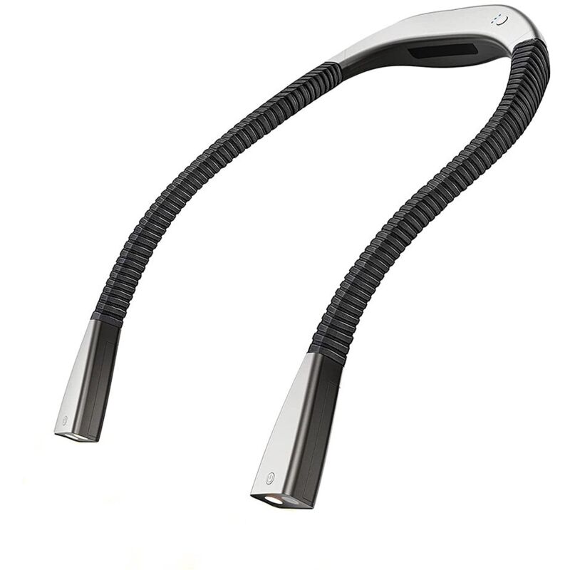 Portable Desk Lamp, 2000mAh, 3 Colors, Neck Positioning, 360° Adjustable, sos Mode, usb, 5V, Silver