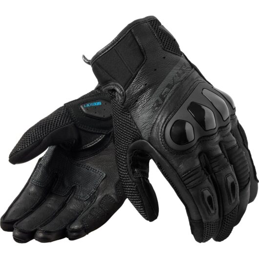 Rev It Ritmo Leather Motorcycle Gloves XL Black