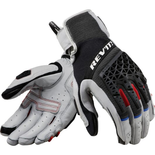 Rev It Sand 4 Leather Motorcycle Gloves S Light Grey Black