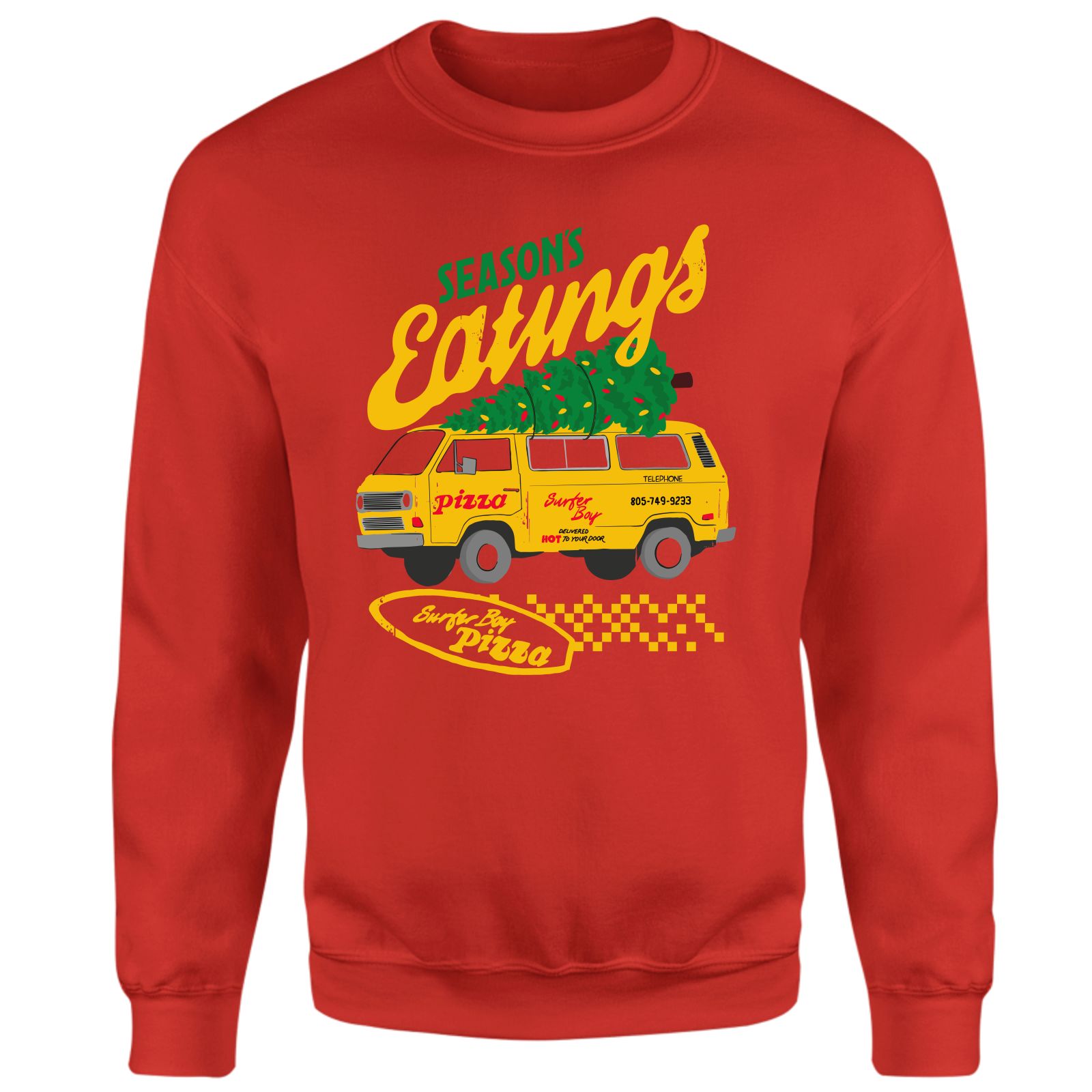 Stranger Things Season's Eatings Christmas Jumper - Red - S
