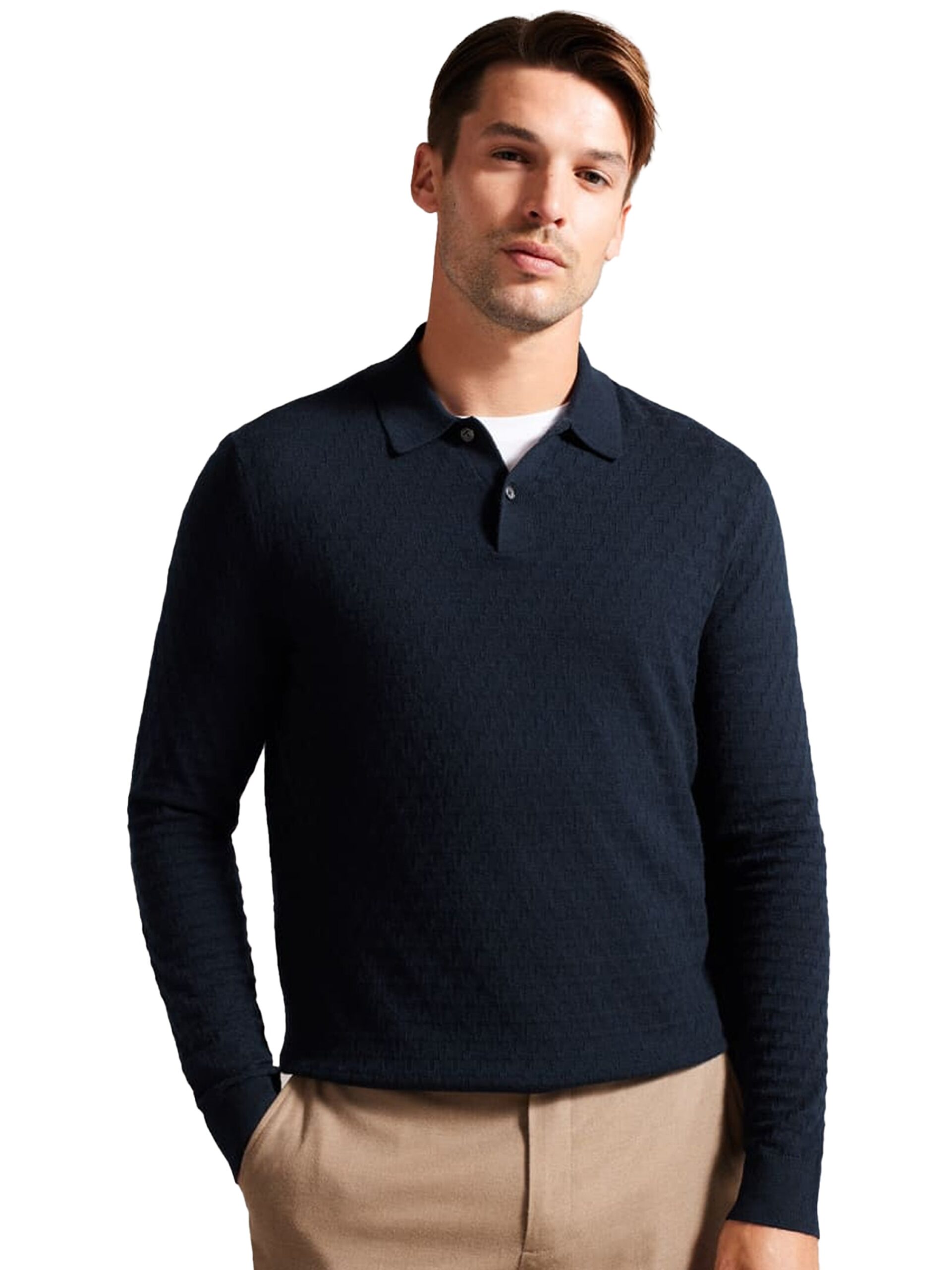 Ted Baker | Mens Knitted Polo Shirt - Morar - Navy / XS