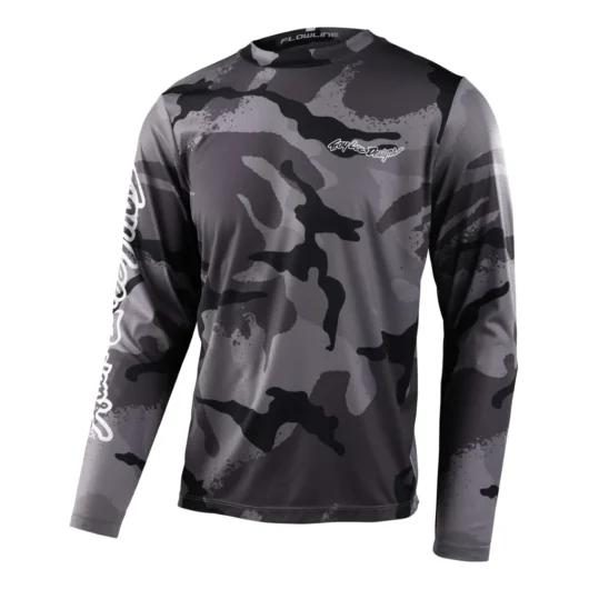Troy Lee Designs Flowline LS MTB Jersey Cams Carbon