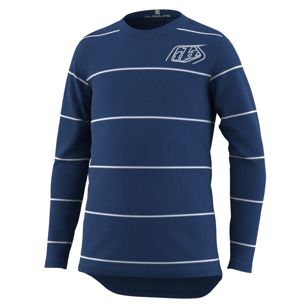 Troy Lee Designs Flowline Youth LS MTB Jersey Revert True Blue