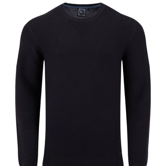 Weird Fish Rhett Crew Neck Knitted Jumper Dark Navy Size 2XL