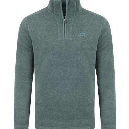 Weird Fish Stowe Recycled 1/4 Zip Soft Knit Fleece Ivy Size 3XL