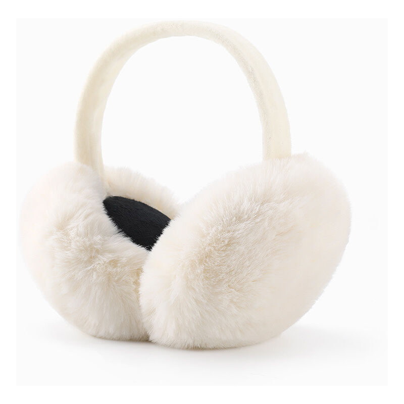 Winter Earmuffs for Women, Removable and Washable Winter Earmuffs Warm Plush Cable Knitted Outdoor Earmuffs Foldable Earmuffs Ear Warmers