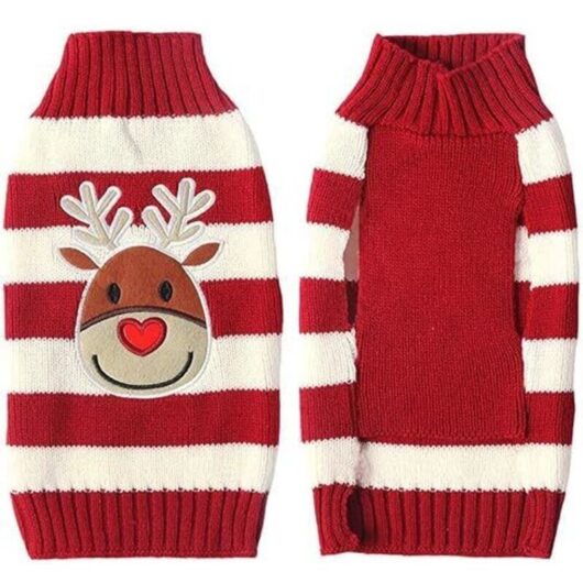 Dog Christmas sweater, dog turtleneck, Christmas pattern knitted warm pet sweater, dog winter coat, pet clothes sweater, dog puppy party puppy gift
