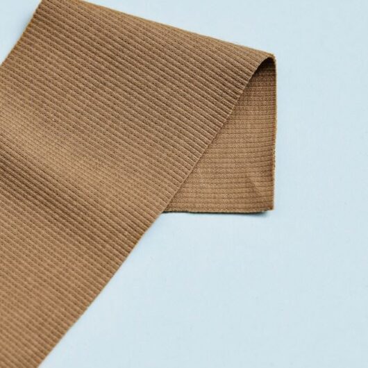Mind The MAKER Organic Cotton Rib Stretch Knit Fabric Camel