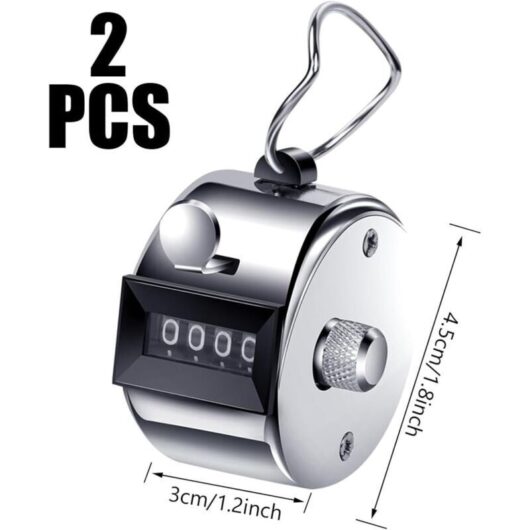 Never used] Manual clicker, mechanical click counter, metal counter, digit counter, finger counter, manual clicker counter, knitting row counter,