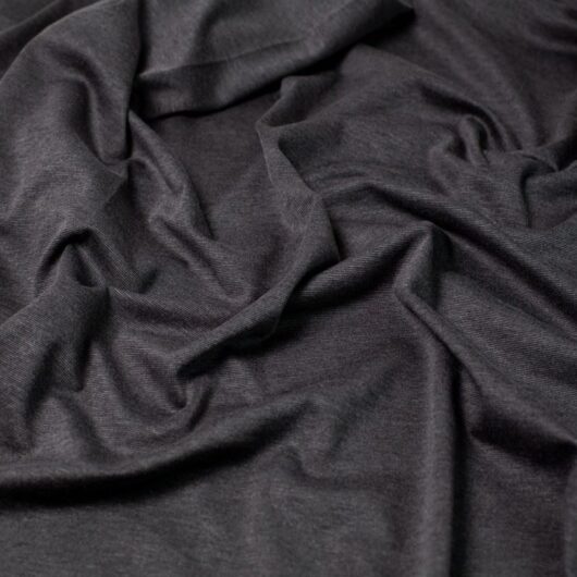 Soft Ponte Roma Double Stretch Knit Fabric Dark Grey Marl