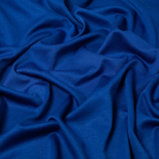 Soft Ponte Roma Double Stretch Knit Fabric Mid Blue