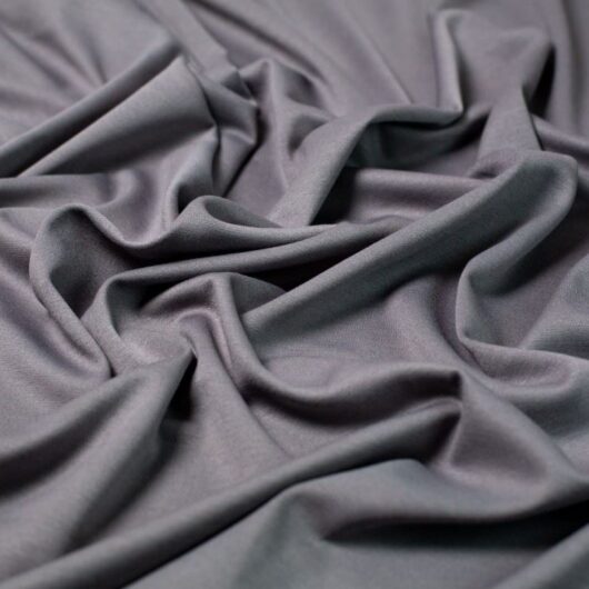 Soft Ponte Roma Double Stretch Knit Fabric Mid Grey