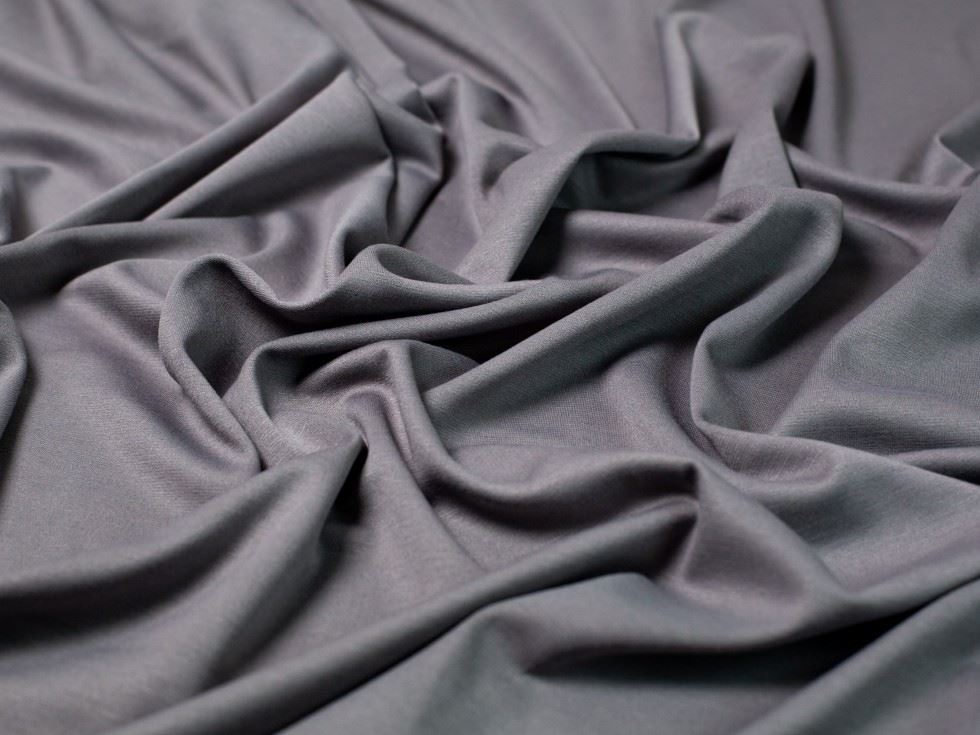 Soft Ponte Roma Double Stretch Knit Fabric Mid Grey