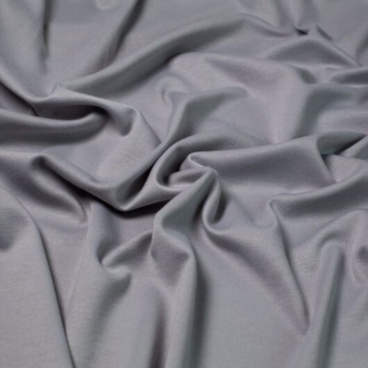 Soft Ponte Roma Double Stretch Knit Fabric Silver Grey