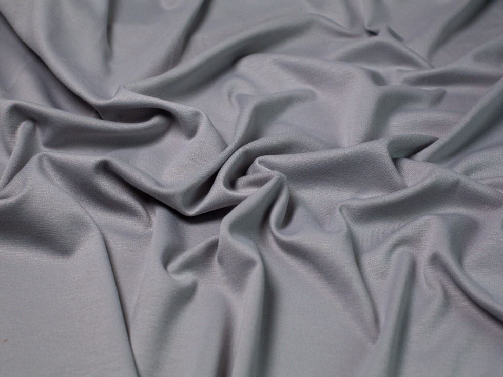 Soft Ponte Roma Double Stretch Knit Fabric Silver Grey