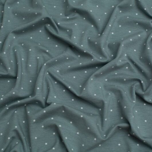 Star Cotton Jersey Stretch Knit Fabric Dusky Green