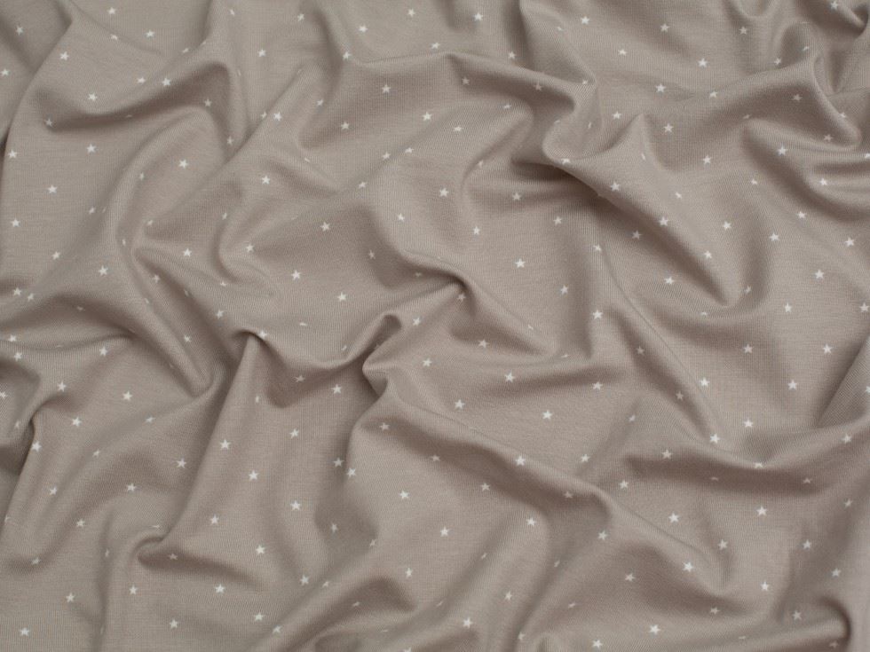 Star Cotton Jersey Stretch Knit Fabric Flax