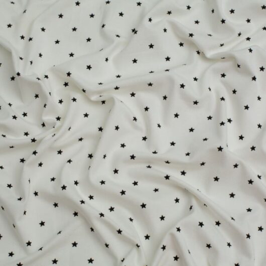 Star Cotton Jersey Stretch Knit Fabric Ivory