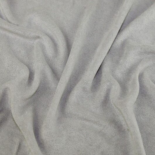 Stof France Bamboo Polyester Towelling Stretch Knit Fabric Grey