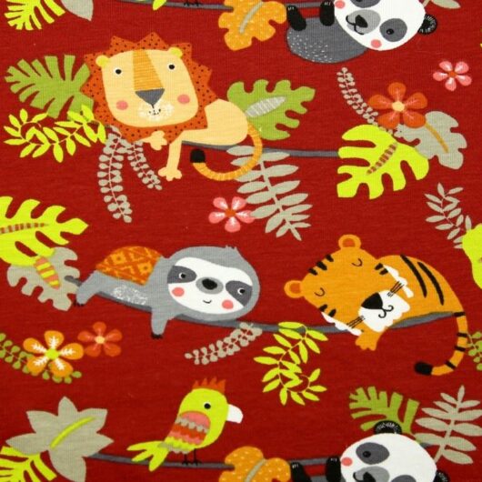 Stof France Cotton Jersey Stretch Knit Fabric Rust