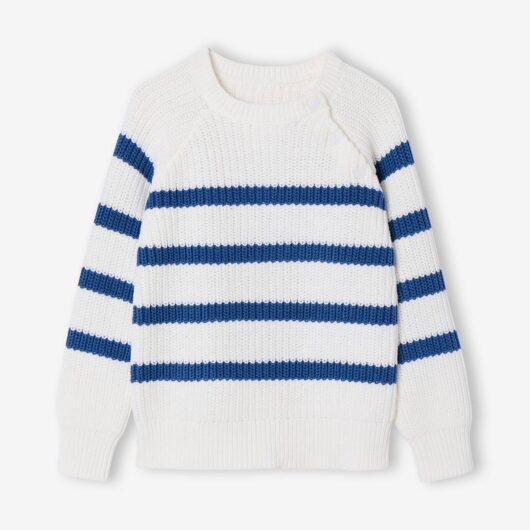 Striped Top for Boys medium blue