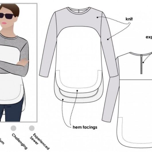 Style Arc Paper Sewing Pattern Avery Tunic Top