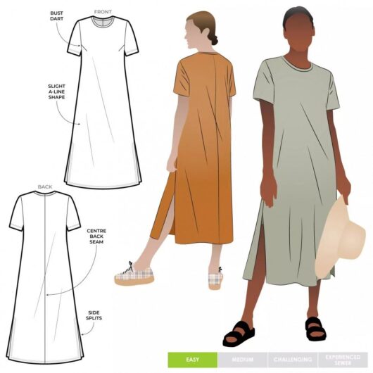 Style Arc Paper Sewing Pattern Blanche Knit Dress