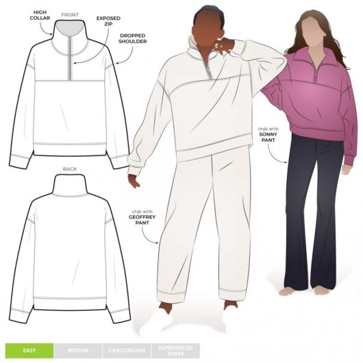 Style Arc Paper Sewing Pattern Cassia Knit Top