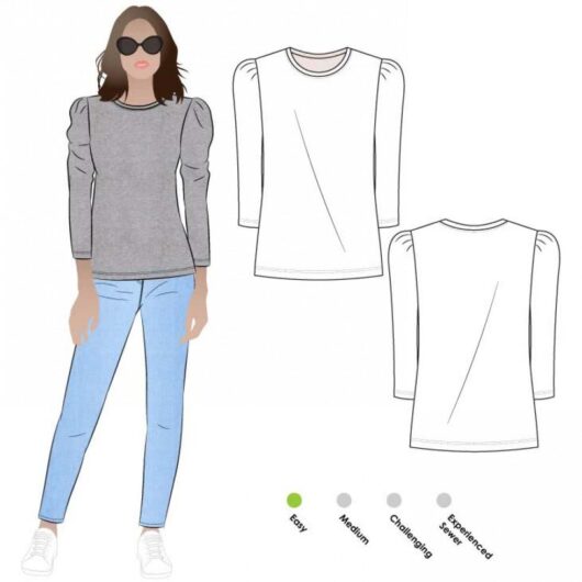 Style Arc Paper Sewing Pattern Emery Knit Top