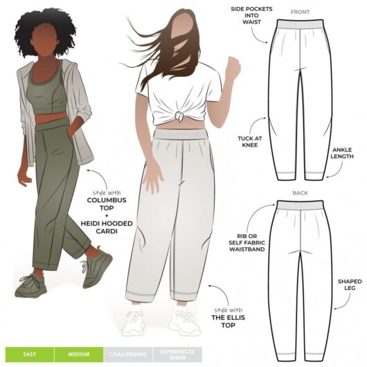 Style Arc Paper Sewing Pattern Geoffrey Knit Pants