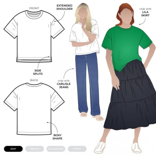 Style Arc Paper Sewing Pattern Hayden Knit Tee