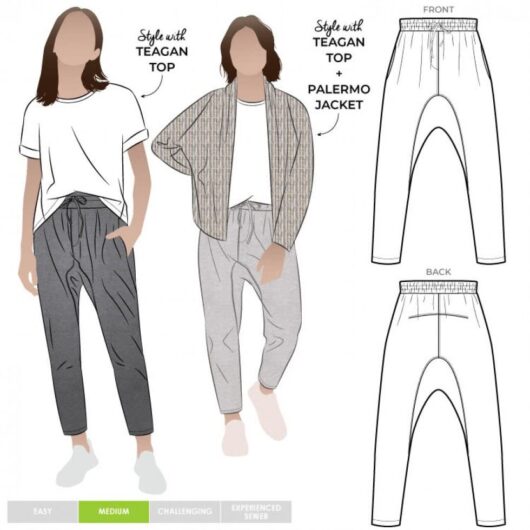 Style Arc Paper Sewing Pattern Palermo Knit Pants