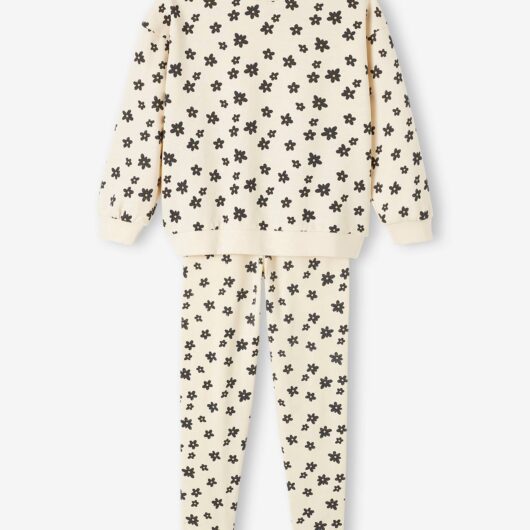 Sweatshirt + Leggings Combo for Girls ecru