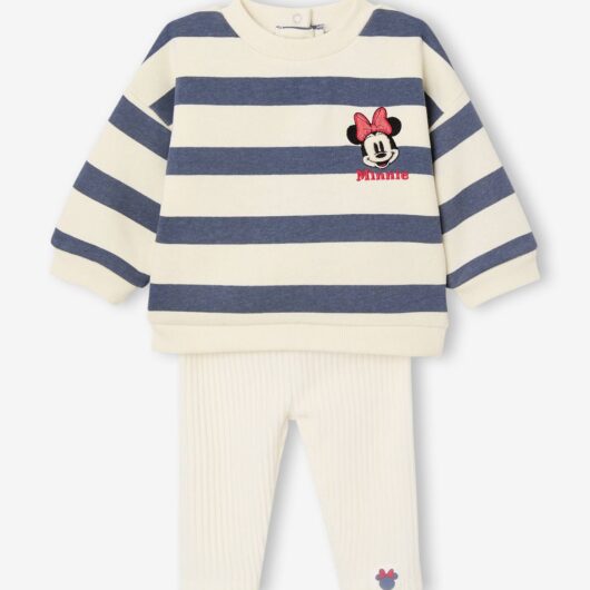 Sweatshirt + Leggings Set for Babies, Disney® MINNIE striped blue