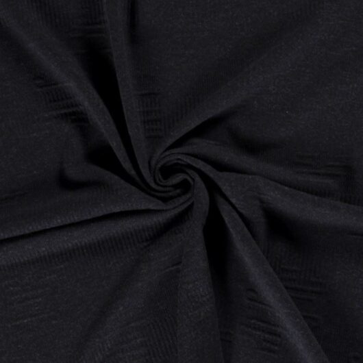 Textured Stretch Knit Fabric Navy