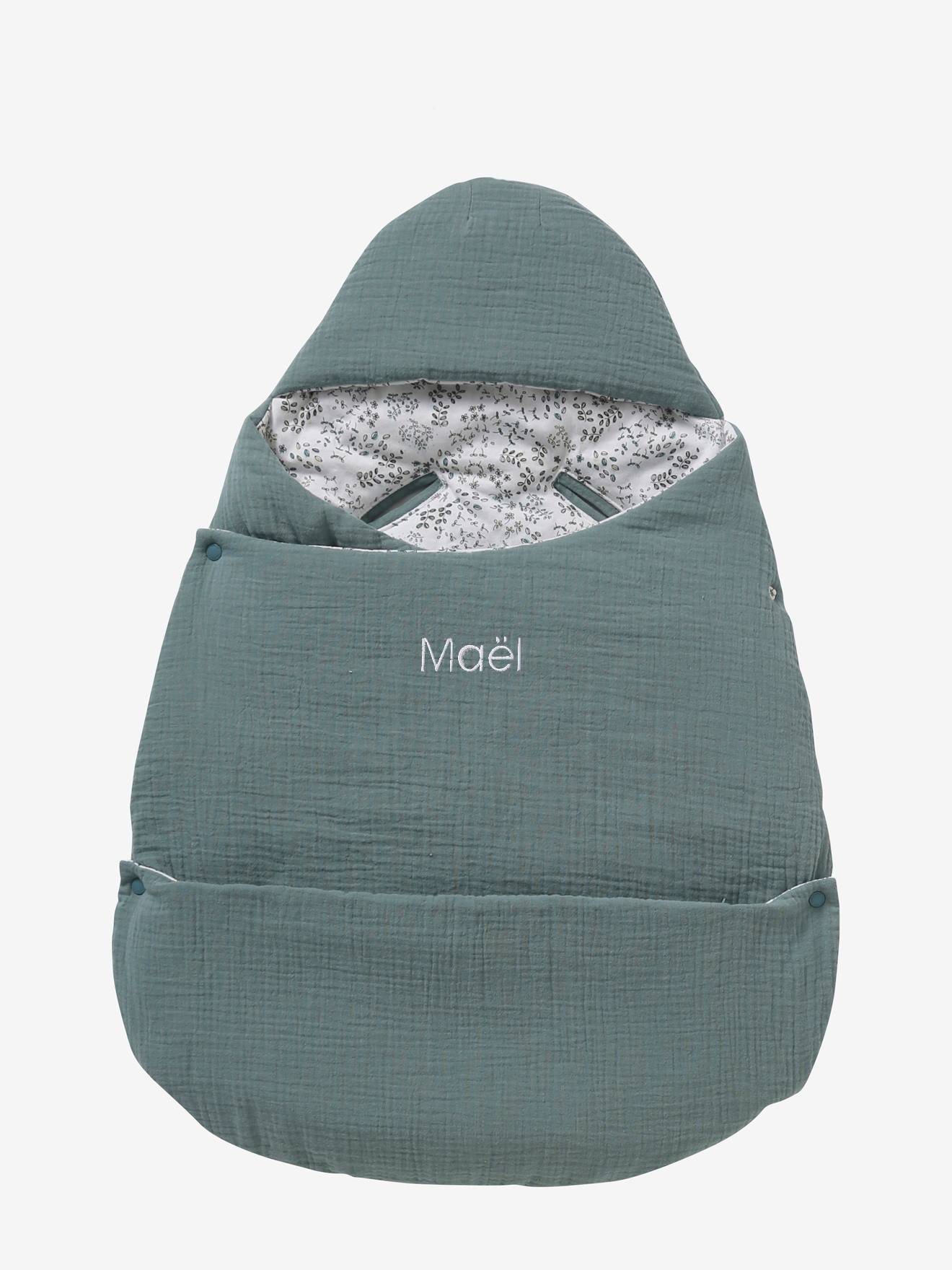 Transformable Baby Nest in Cotton Gauze sage