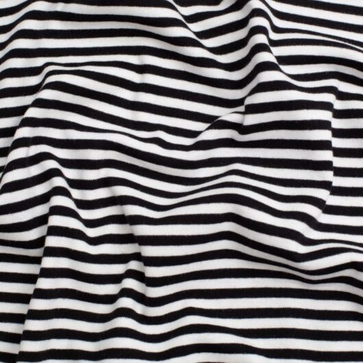 Tubular Ribbing Stretch Knit Fabric Black