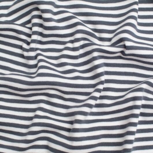 Tubular Ribbing Stretch Knit Fabric Dark Grey