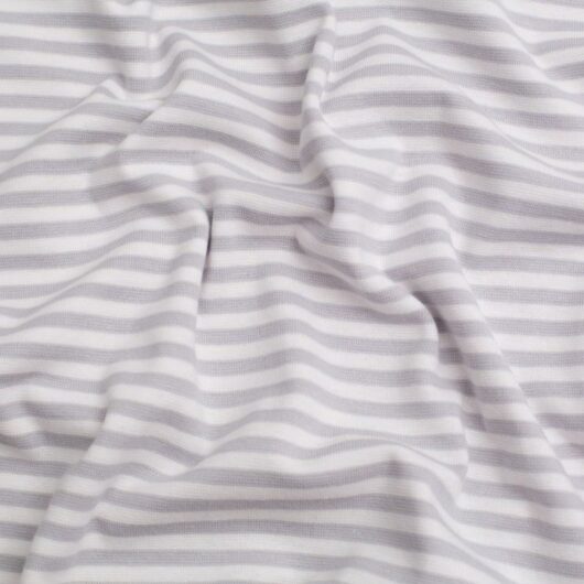 Tubular Ribbing Stretch Knit Fabric Light Grey