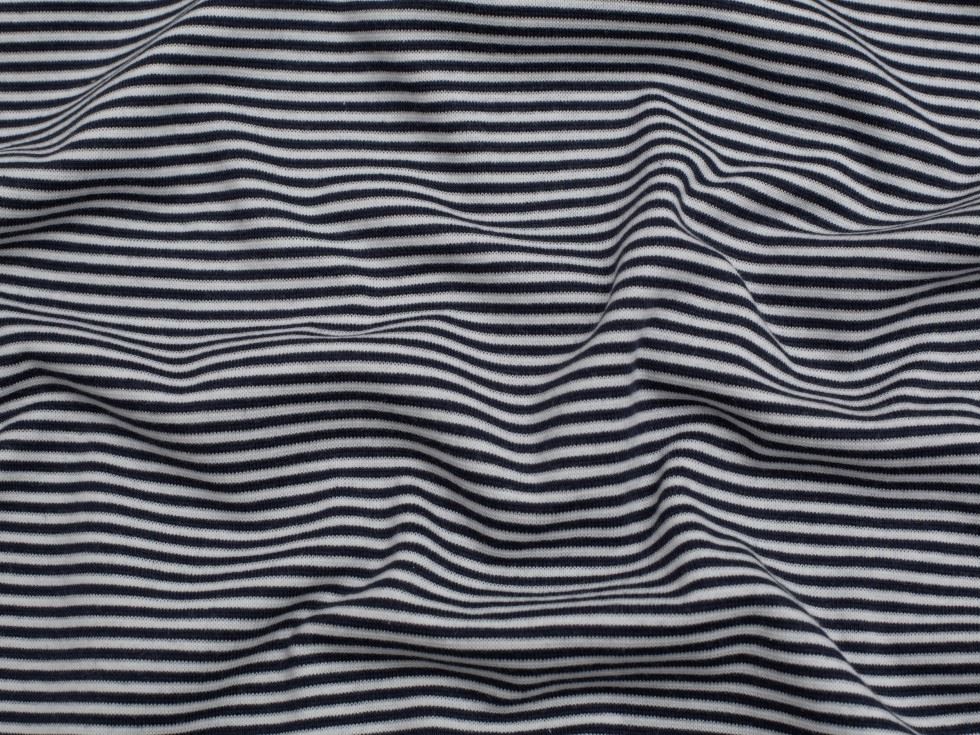 Tubular Ribbing Stretch Knit Fabric Navy Blue